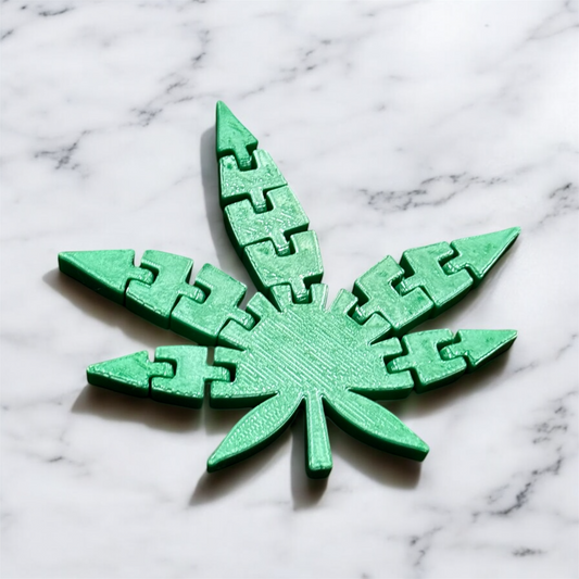 3D Leaf Fidget Keychain