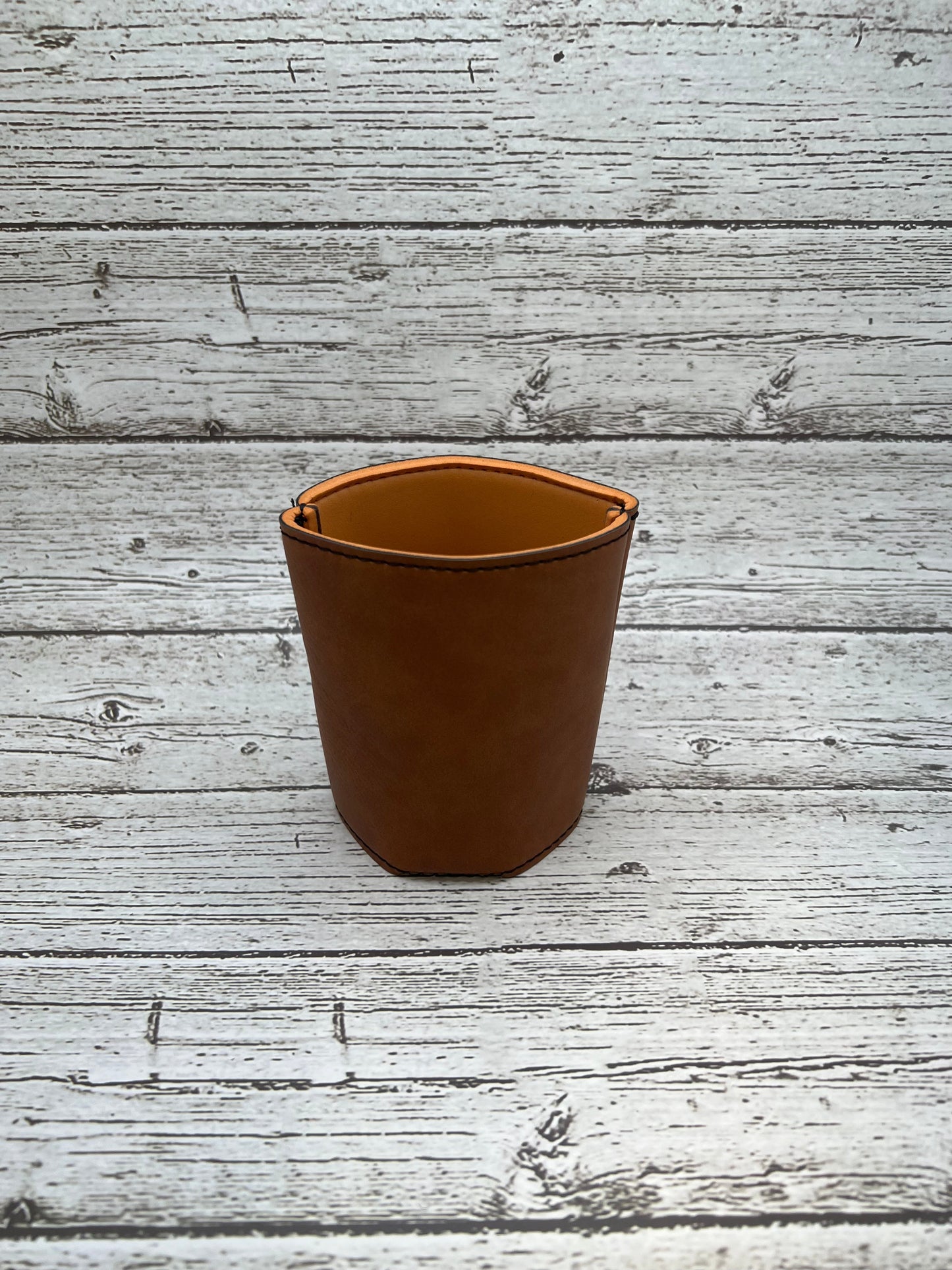 Rawhide Can Koozie / Leatherette Engraveable