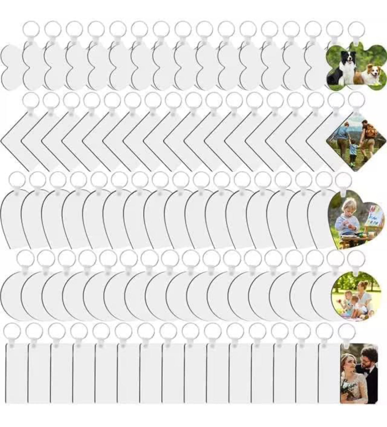 Custom Heart, Dog Tag, Ext Keychain