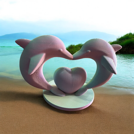 3D Dolphins Love